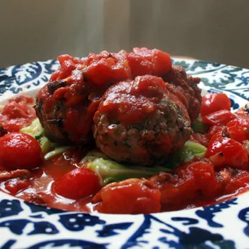Delicious Italian Meatballs and Courgetti