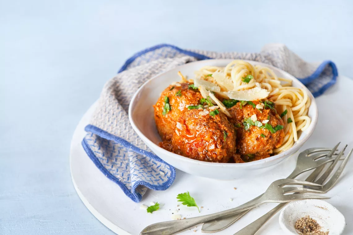 Spaghetti And Turkey Meatballs
