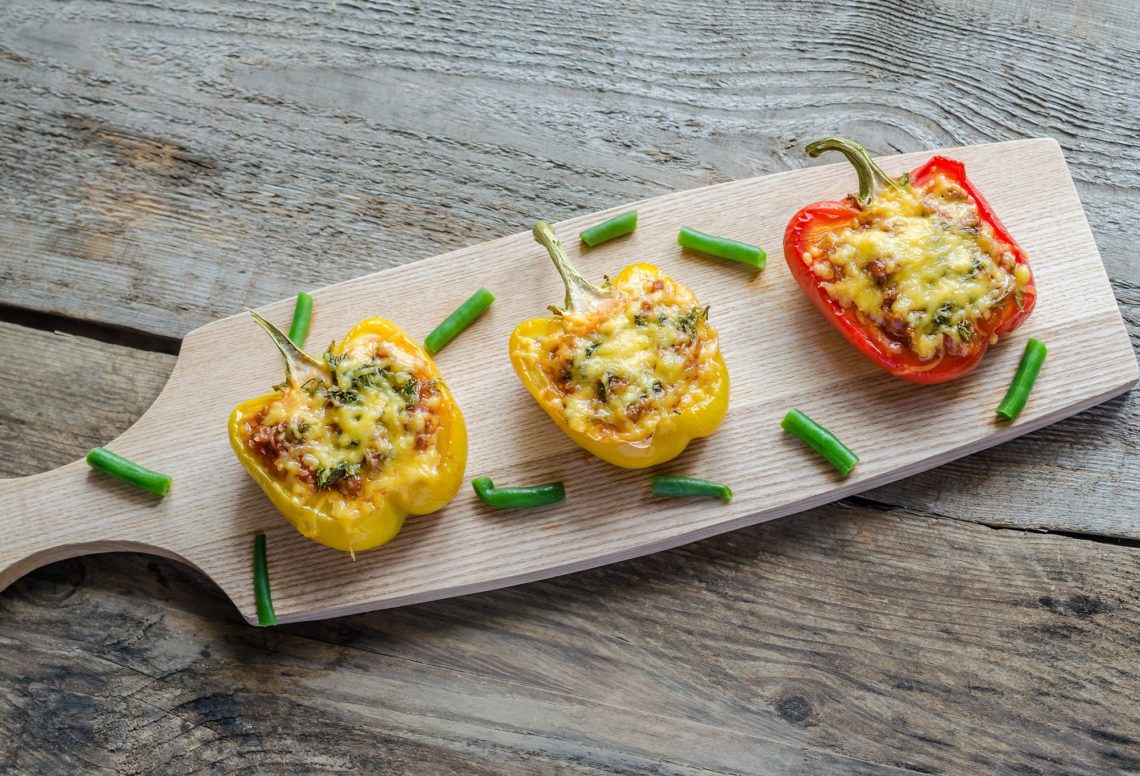Stuffed Bell Peppers With Turkey Curry