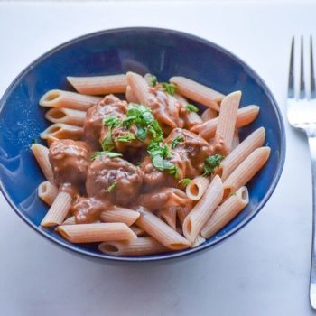 Beefy Meatballs And Pasta