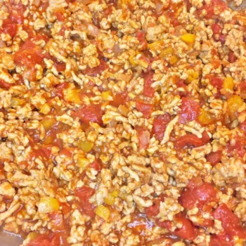 Ground Pork With Diced Tomatoes