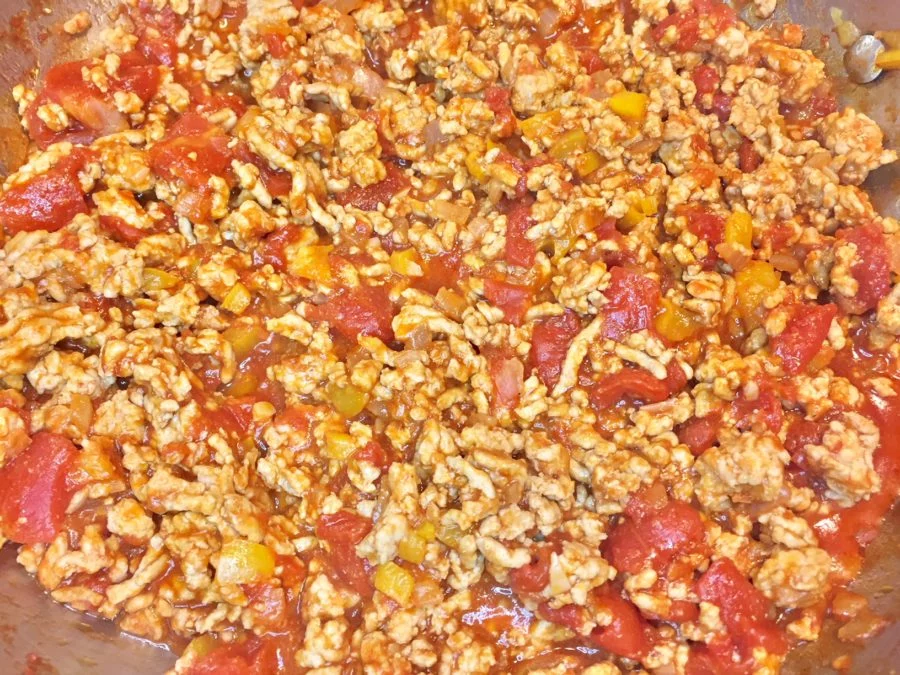 Ground Pork With Diced Tomatoes