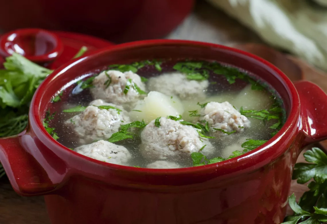 Bok Choy Meatball Soup