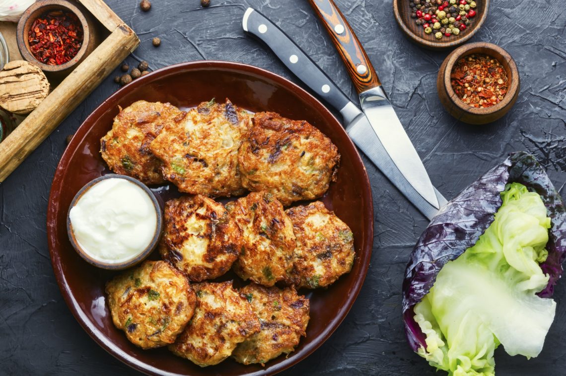 Baked Spicy Cabbage Fritters