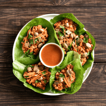 Asian-Inspired Ground Turkey Lettuce Wraps