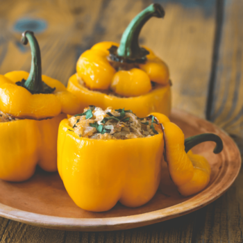 Turkey And Quinoa Stuffed Bell Peppers