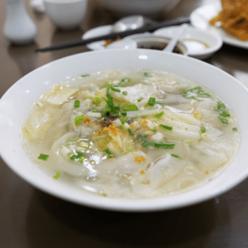 Shrimp and Pork Dumpling Noodle Soup