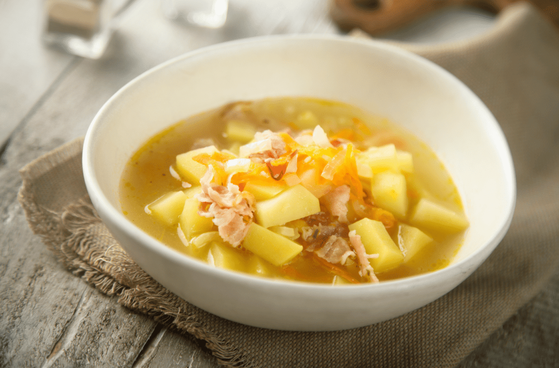 Roasted Potato Soup with Turkey