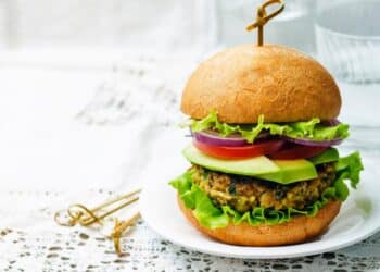 Quick And Simple Turkey Curry Burgers On A White Plate