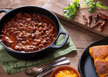 The Easiest Ground Beef Chili Recipe Served In A Cast Iron