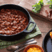 The Easiest Ground Beef Chili Recipe Served in a cast iron