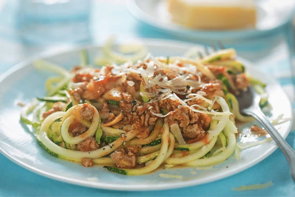 Paleo Turkey Bolognese And Courgette ‘Pasta’