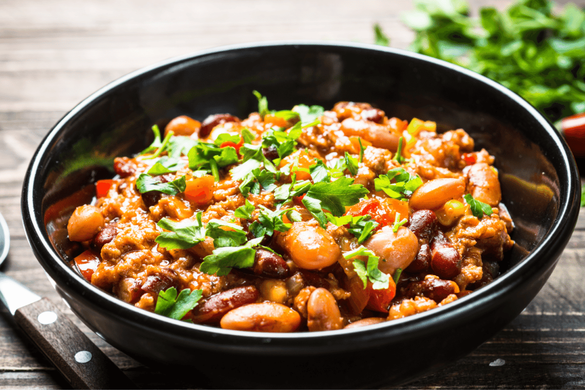 Spicy Chili With Black and Cannellini Beans