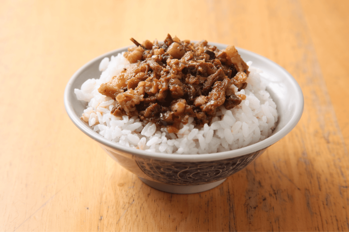 Steamed Rice With Pork Topping