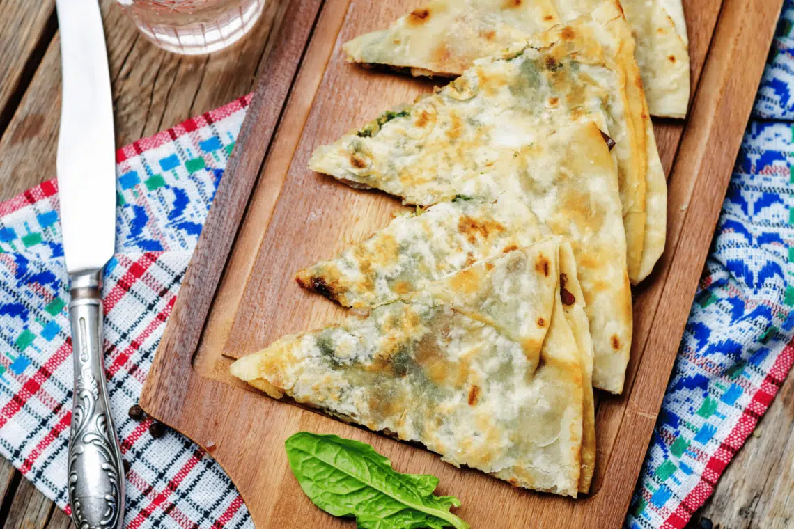 Turkey, Cheese And Spinach Quesadilla