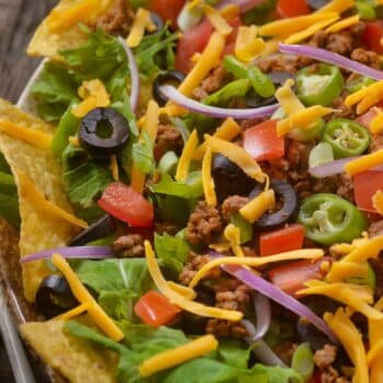Easy Gluten-Free Taco Salad Recipe with fork on the side