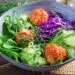 Easy Paleo Meatballs With Vegetable Salad In A Bowl