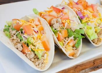 Healthy Jalapeño-Lime Tacos Recipe On A White Plate
