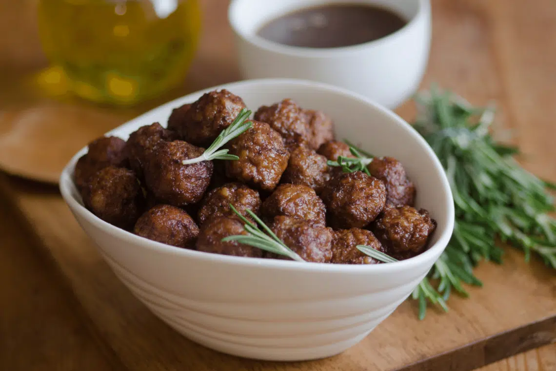 Glazed Meatballs With Cocoa