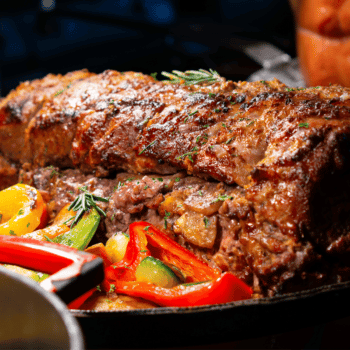 Light Barbecue Meatloaf With Confetti Vegetables