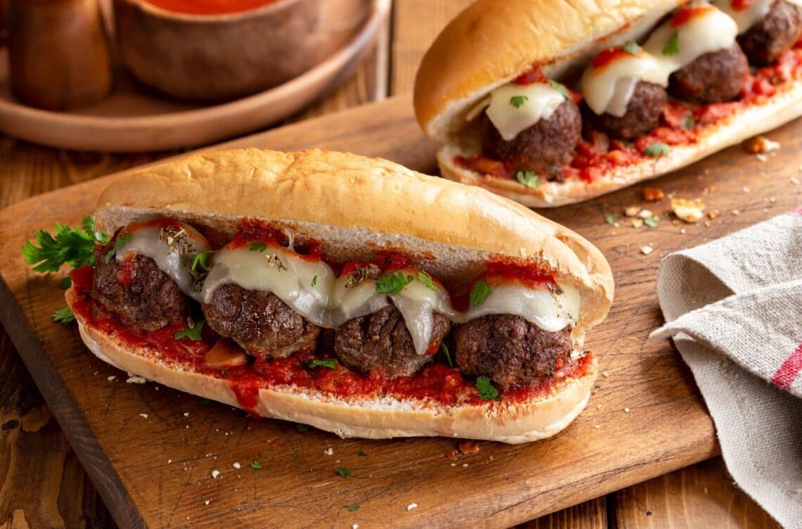 Two Servings Of Delicious Philly Cheesesteak Meatballs