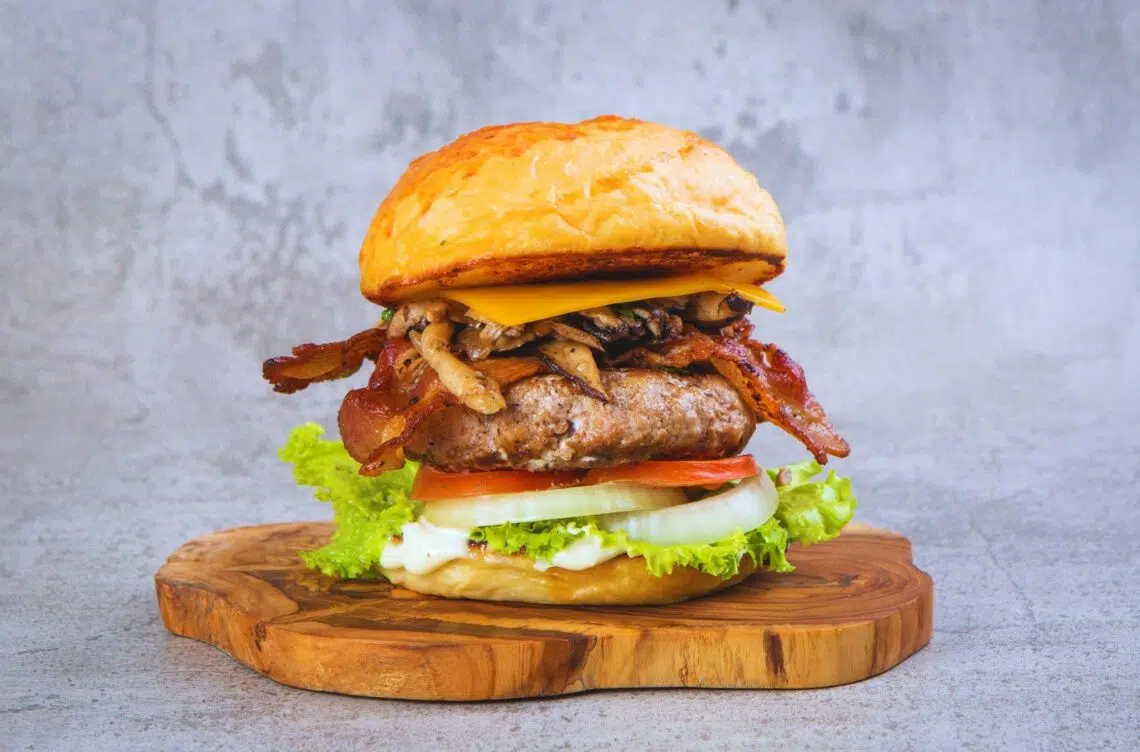 The Best Burger You Will Ever Eat On A Wooden Board