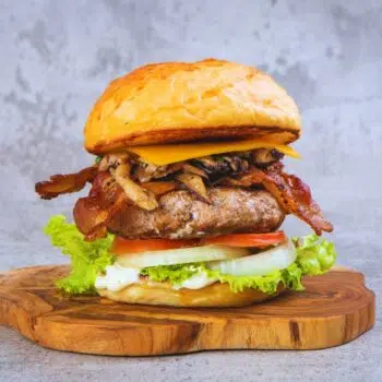 The Best Burger You Will Ever Eat On A Wooden Board