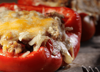 Scrumptious Pork And Bacon Sausage Stuffed Peppers