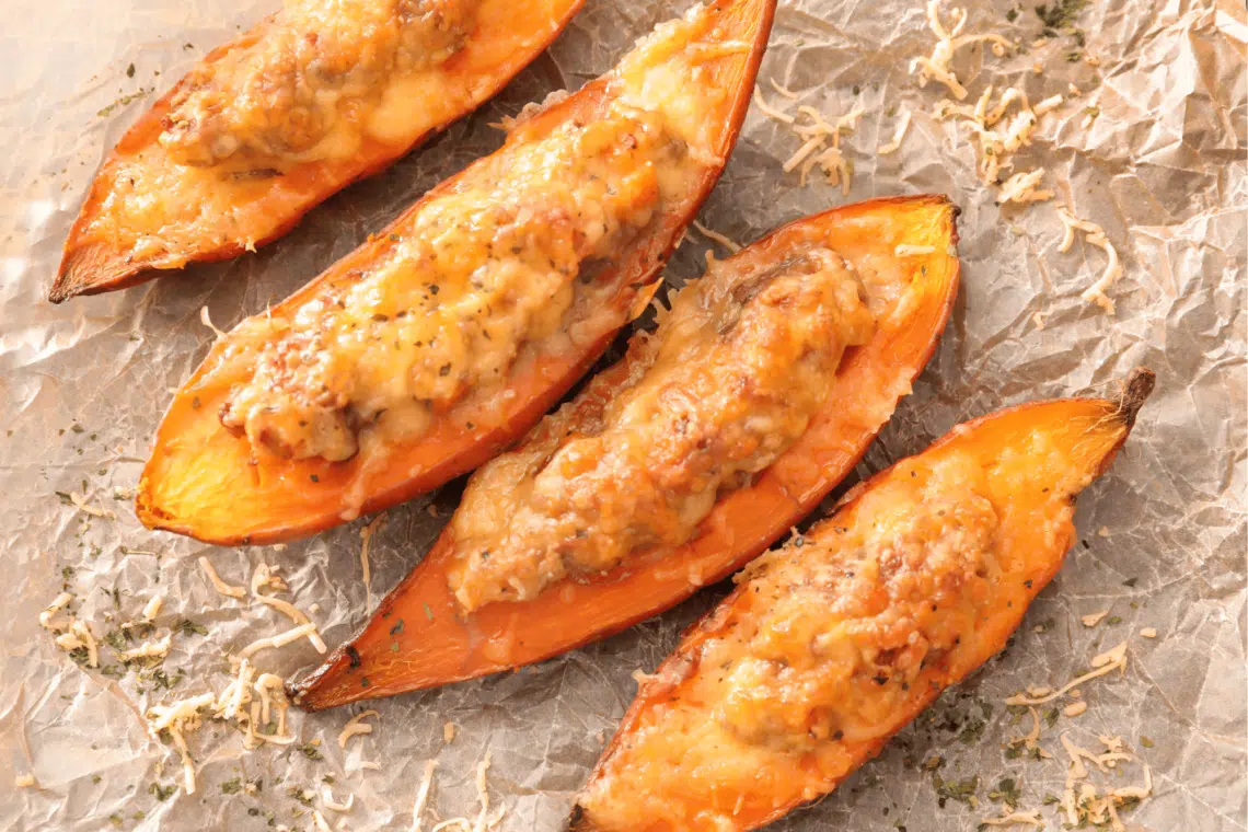 Aromatic Italian Turkey-Stuffed Sweet Potatoes