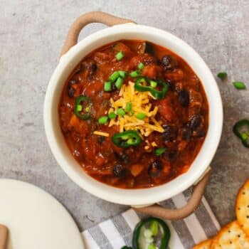Terrific Ground Turkey Chili For Athletes With Shredded Cheese On Top