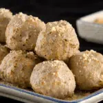 Finger Lickin’ Mozzarella-Stuffed Chicken Pesto Meatballs