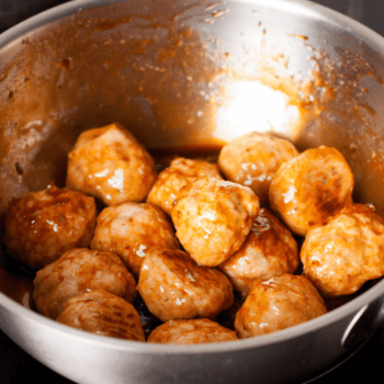 Fragrant Chicken Parmesan Meatballs in Garlic Sauce