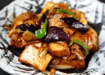 Savoury Pork, Eggplant, Tofu Stir Fry Recipe