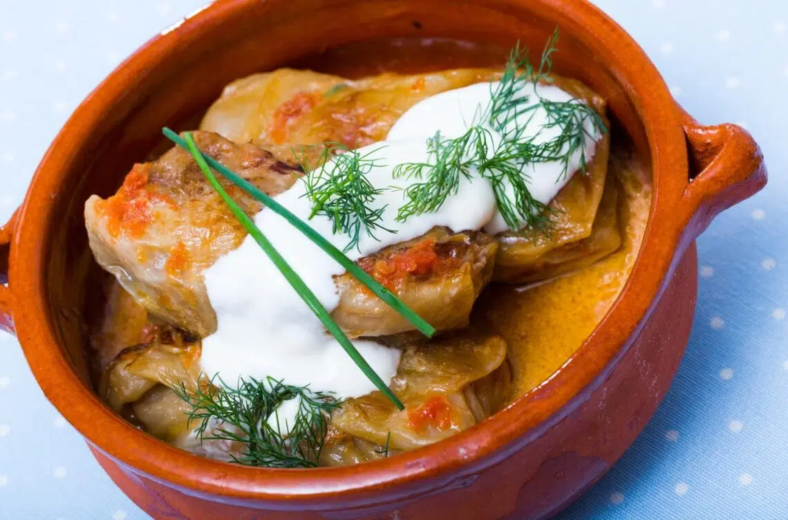 Special Cabbage Rolls Recipe With Sour Cream On Top