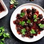 Swedish Paleo Meatballs And Cranberry Sauce