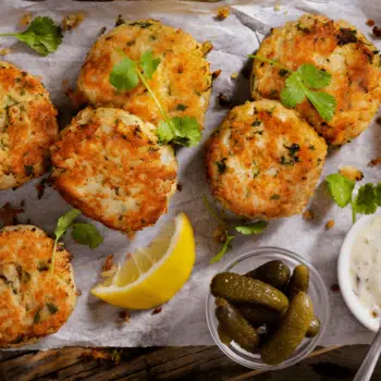 Golden Cod Cakes With Garlic Mayonnaise Recipe