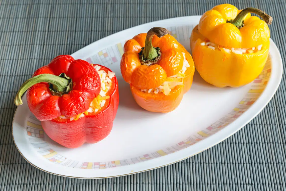 Hearty Broccoli And Rice Stuffed Peppers