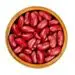 Red Kidney Beans In Wooden Bowl