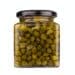 jar of capers on white background