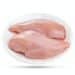 Raw chicken breast on white plate