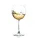 White Wine Swirling In A Goblet Wine Glass, Isolated On A White Background