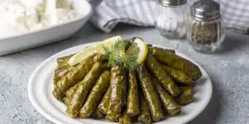 Juicy Grape Leaves with Beef and Rice Filling