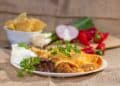 High-Protein Diet Firehouse Enchiladas On A White Plate